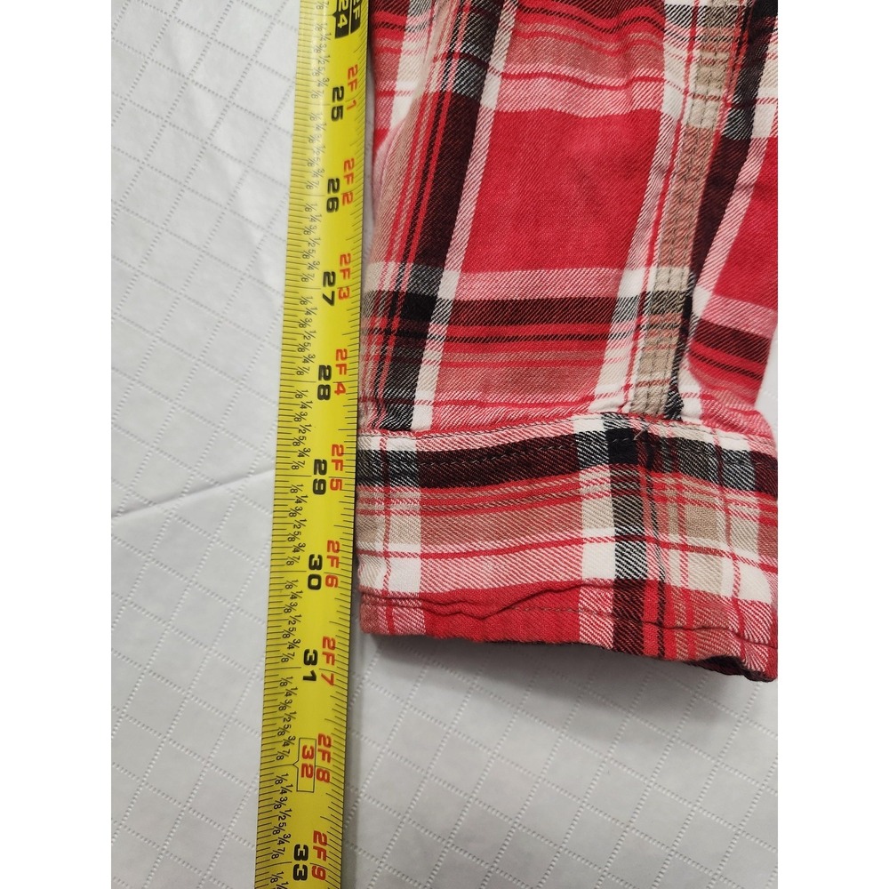 Denim & Supply Ralph Lauren Shirt Mens Medium Red Plaid Flannel Long Sleeve - Picture 10 of 11